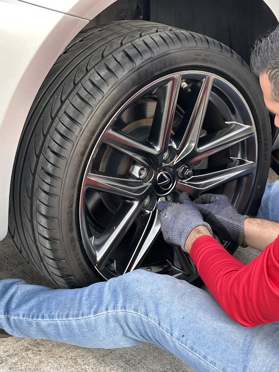 Tire shop service bay